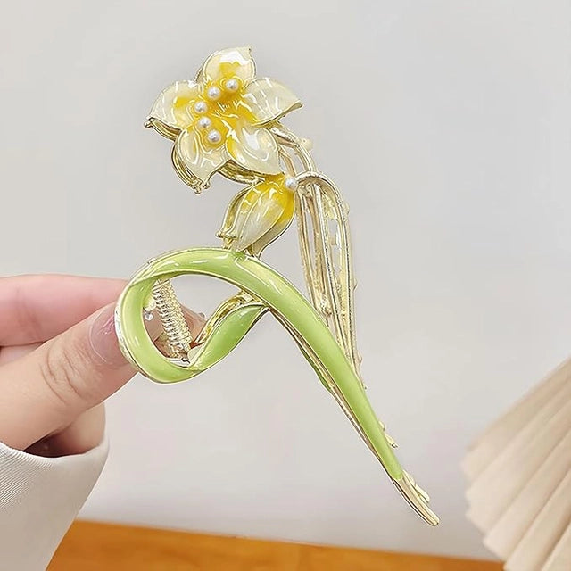 Pearl Hair Claw Clips – Elegant Metal Alloy Hair Accessories