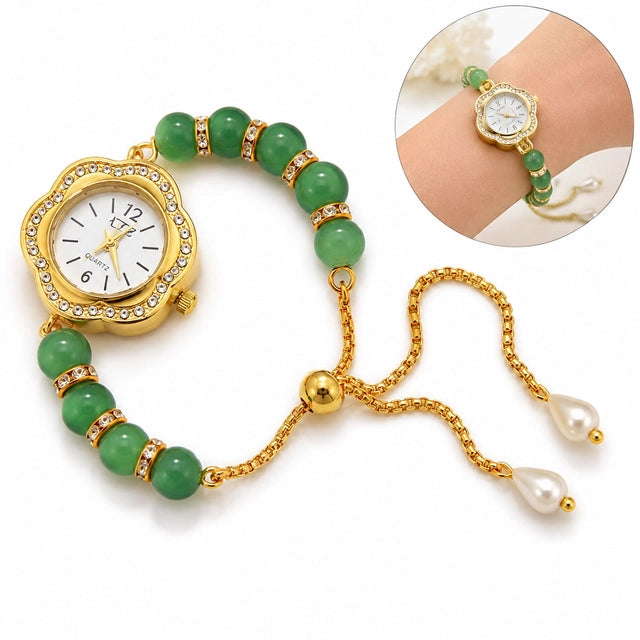 Boho Women’s Jewelry Watch – Vintage Gold-Plated Tassel Bracelet