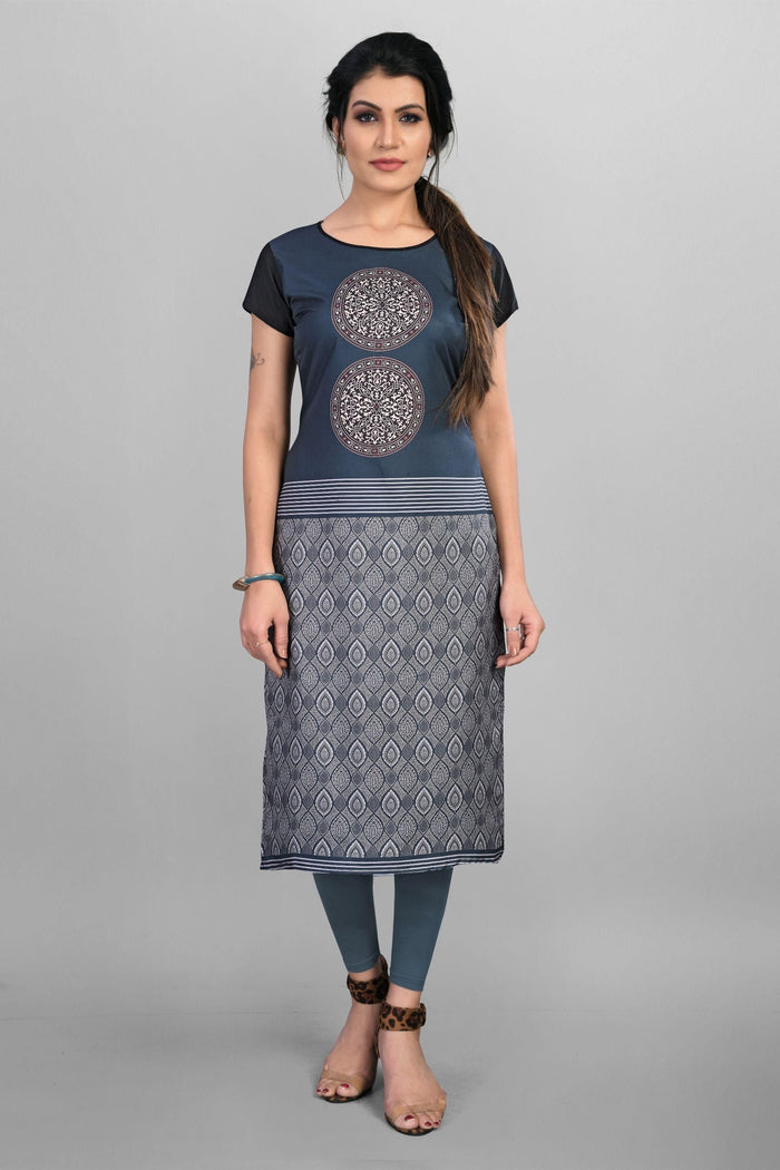 Elegant Printed Crepe   Kurti